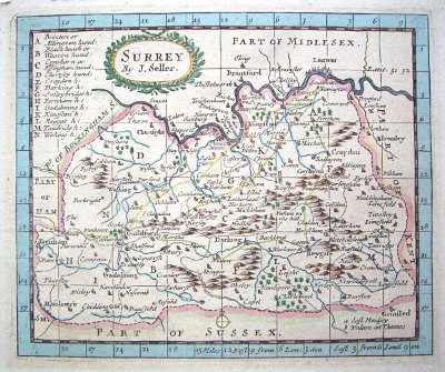 John Seller’s Surrey map