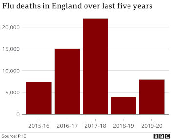 Annual influenza deaths
