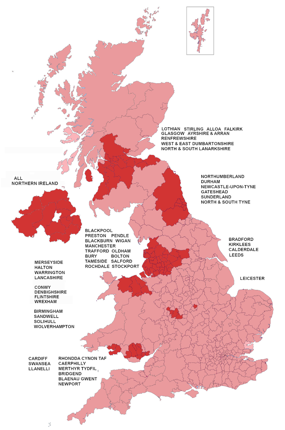 local lockdowns in UK